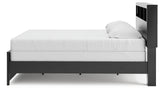 Broachmyn Black/Gray King Bookcase Panel Bed