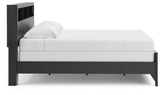 Broachmyn Black/Gray King Bookcase Panel Bed