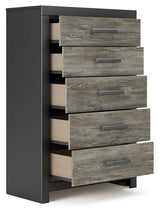 Broachmyn Black/Gray Chest of Drawers