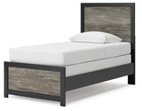 Broachmyn Black/Gray Twin Panel Bed