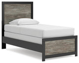 Broachmyn Black/Gray Twin Panel Bed