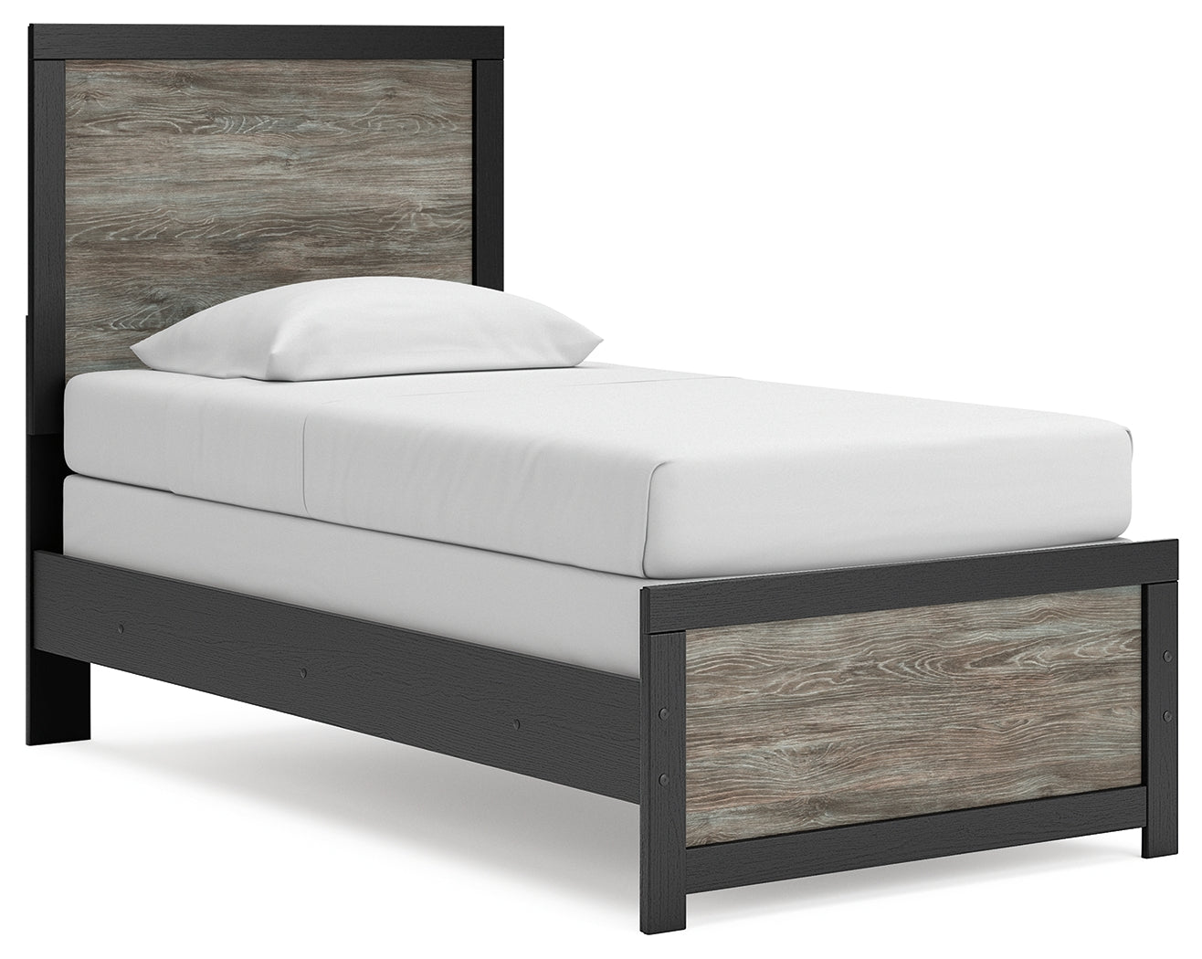 Broachmyn Black/Gray Twin Panel Bed