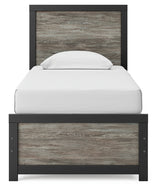 Broachmyn Black/Gray Twin Panel Bed