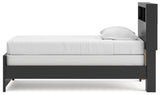 Broachmyn Black/Gray Twin Bookcase Bed