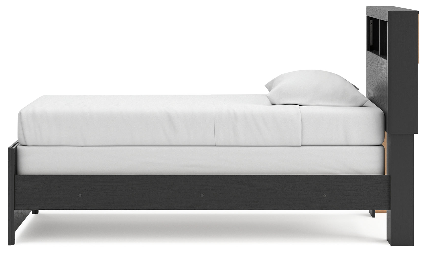 Broachmyn Black/Gray Twin Bookcase Bed
