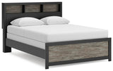 Broachmyn Black/Gray Queen Bookcase Bed