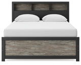 Broachmyn Black/Gray Queen Bookcase Bed