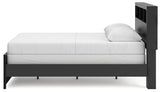 Broachmyn Black/Gray Queen Bookcase Bed