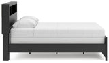 Broachmyn Black/Gray Queen Bookcase Bed