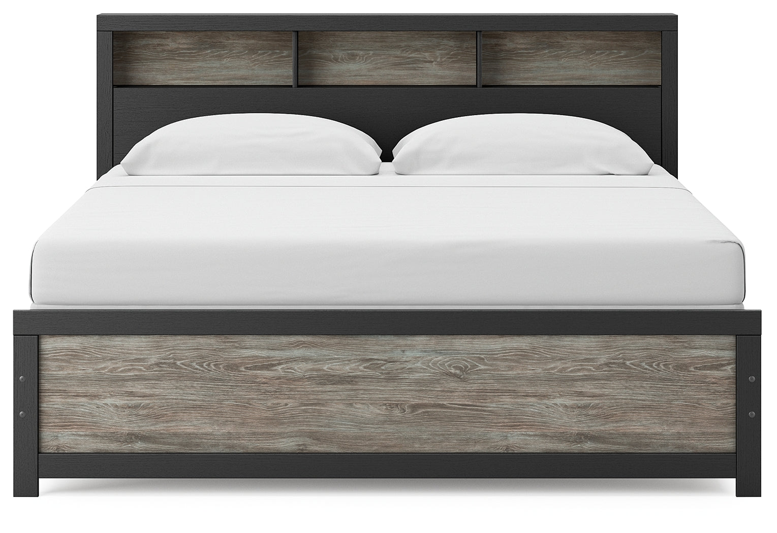 Broachmyn Black/Gray King Bookcase Bed