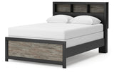 Broachmyn Black/Gray Full Bookcase Bed