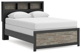 Broachmyn Black/Gray Full Bookcase Bed