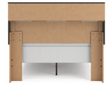 Broachmyn Black/Gray Full Bookcase Bed