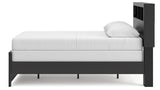 Broachmyn Black/Gray Full Bookcase Bed