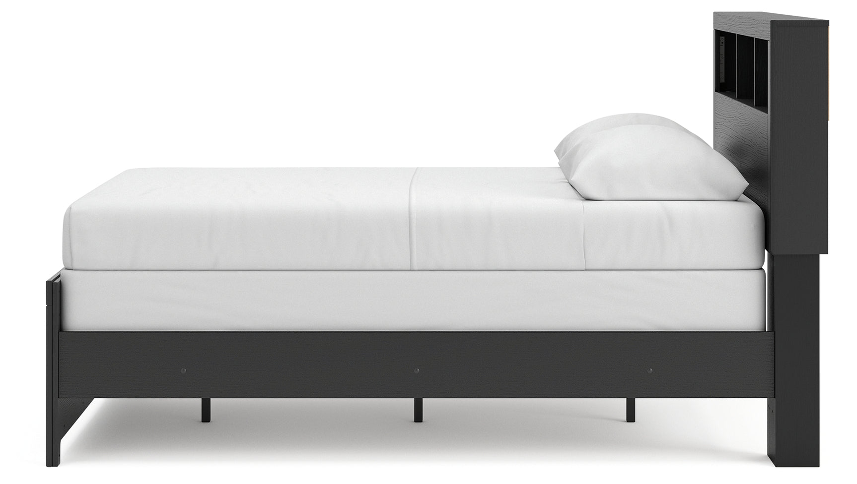 Broachmyn Black/Gray Full Bookcase Bed