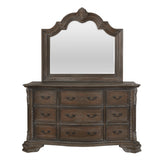 Sheffield Night Stand Antique Grey, Traditional Classic Modern Wood, 3 Drawers - Ella Furniture