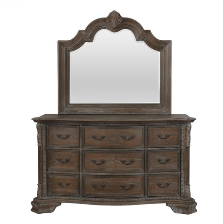 Sheffield Night Stand Antique Grey, Traditional Classic Modern Wood, 3 Drawers - Ella Furniture