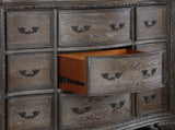 Sheffield Night Stand Antique Grey, Traditional Classic Modern Wood, 3 Drawers - Ella Furniture