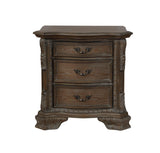 Sheffield Antique Gray Finish Modern Wood King Soft Fabric Upholstered Panel Bed - Ella Furniture