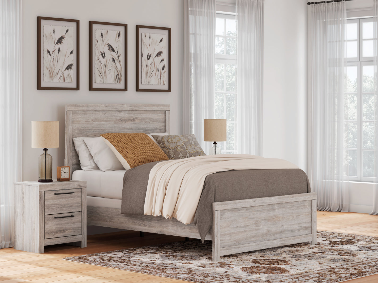 Broachmyn Gray Full Panel Bed