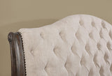 Sheffield Antique Gray Modern Wood Queen Fabric Upholstered Tufted Sleigh Bed - Ella Furniture