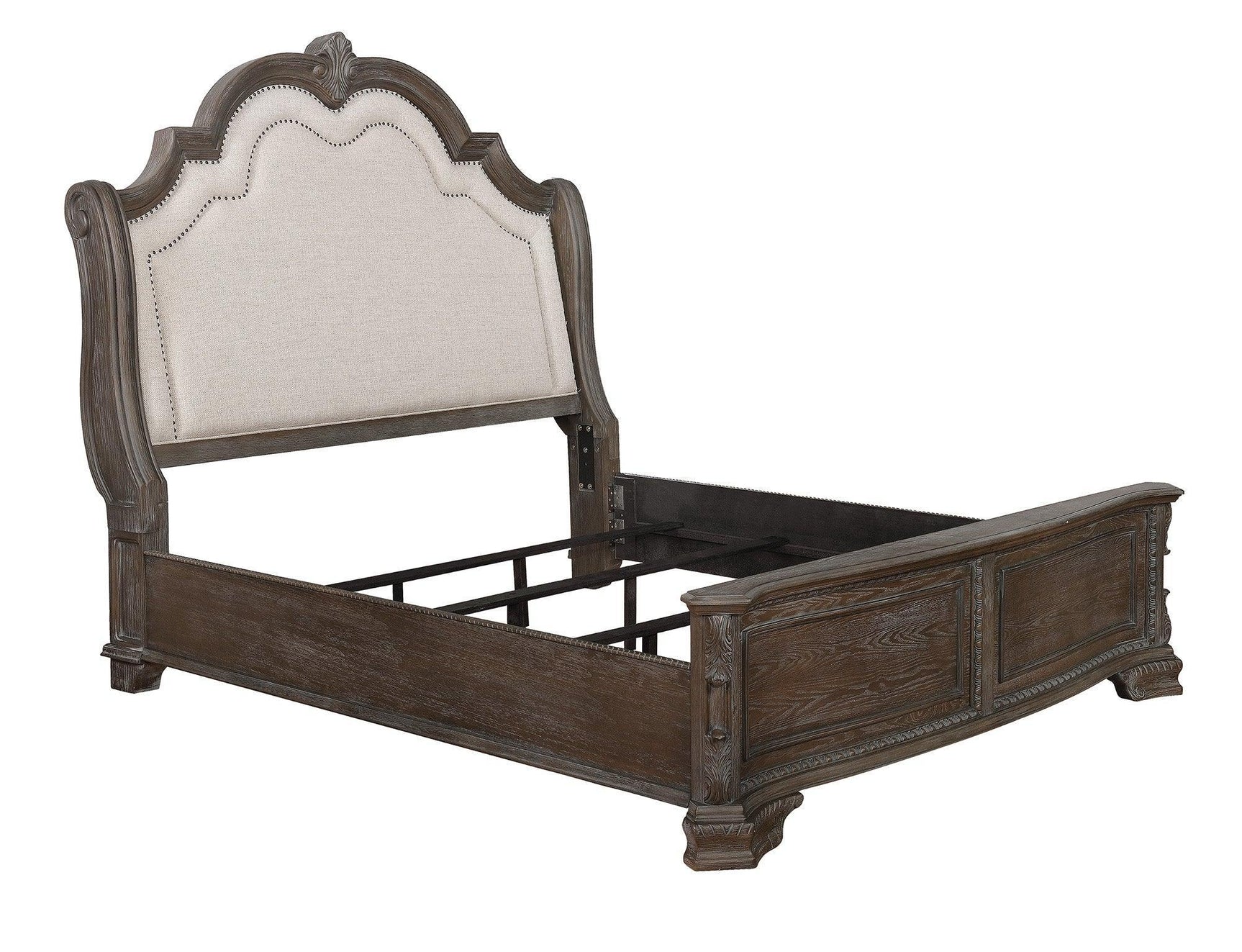 Sheffield Night Stand Antique Grey, Traditional Classic Modern Wood, 3 Drawers - Ella Furniture