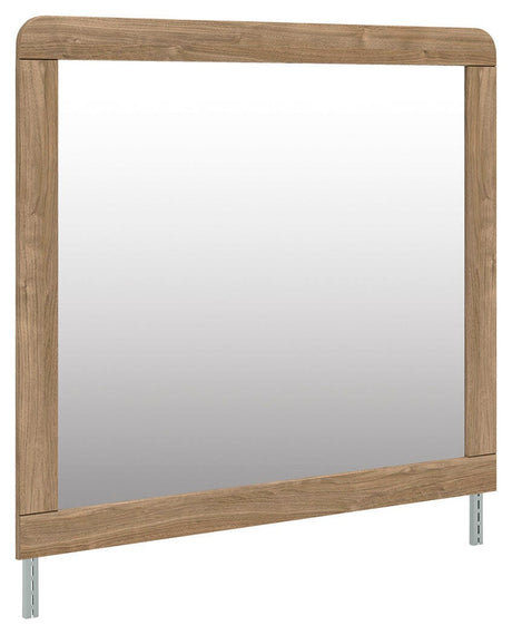 Gramburg Warm Natural Brown Bedroom Mirror from Ella Furniture