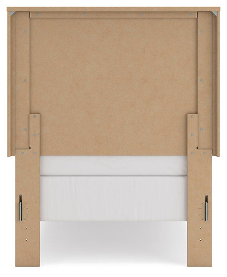 Gramburg Warm Natural Brown Twin Panel Bed view 8