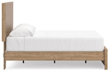 Gramburg Warm Natural Brown Queen Panel Platform Bed view 9
