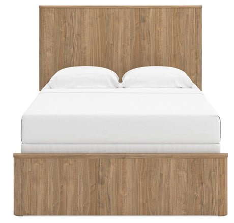 Gramburg Warm Natural Brown Full Panel Bed view 7