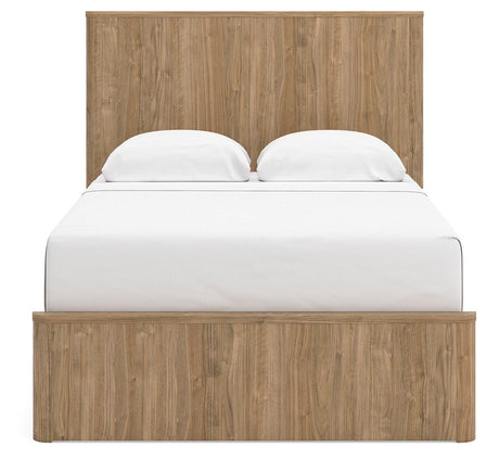 Gramburg Warm Natural Brown Full Panel Platform Bed view 7