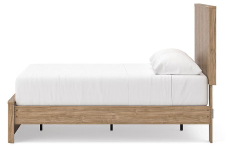 Gramburg Warm Natural Brown Full Panel Platform Bed view 4