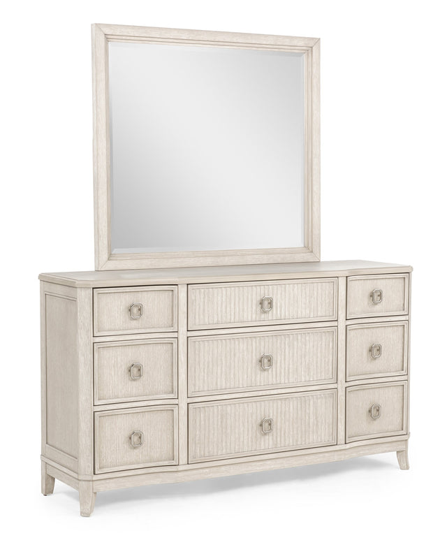 Napoli Cream Dresser and Mirror from Ella Furniture
