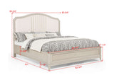 Napoli Cream Upholstered Panel Bedroom Set view 5
