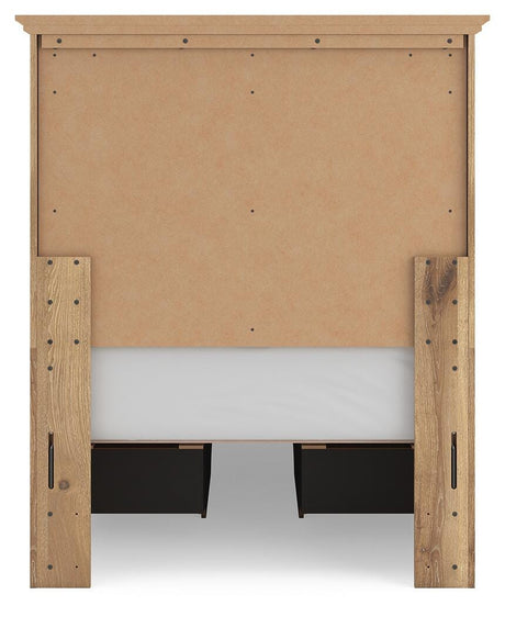 Makidern Tan Twin Panel Storage Bed view 9