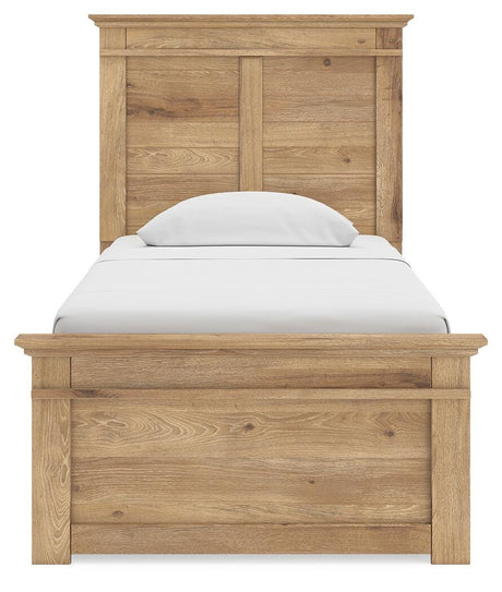 Makidern Tan Twin Panel Storage Bed view 8