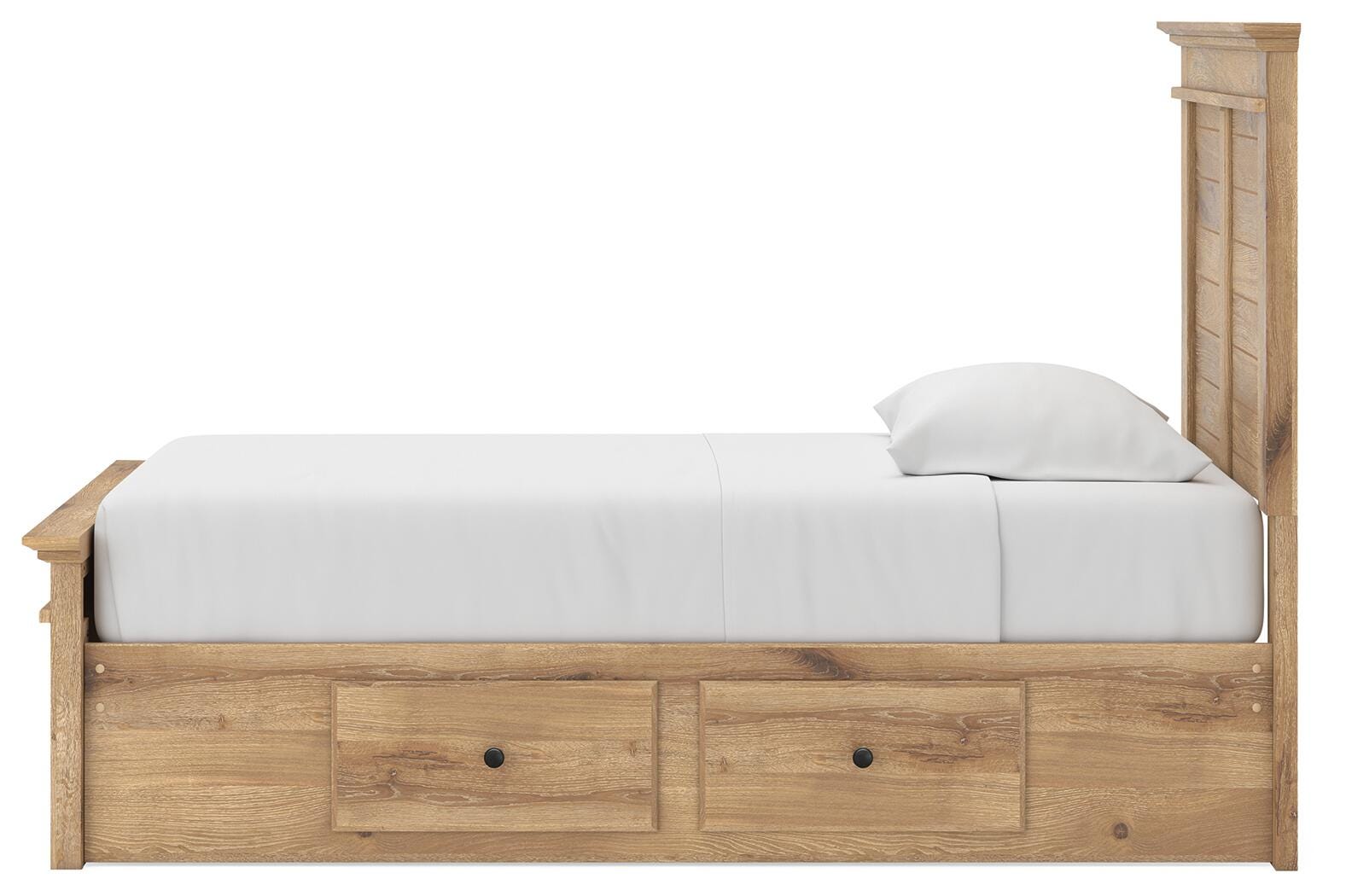 Makidern Tan Twin Panel Storage Bed view 4