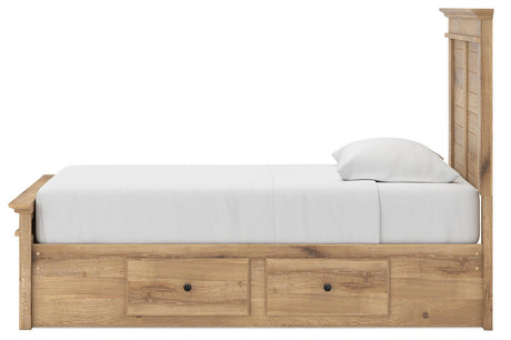 Makidern Tan Twin Panel Storage Bed view 4