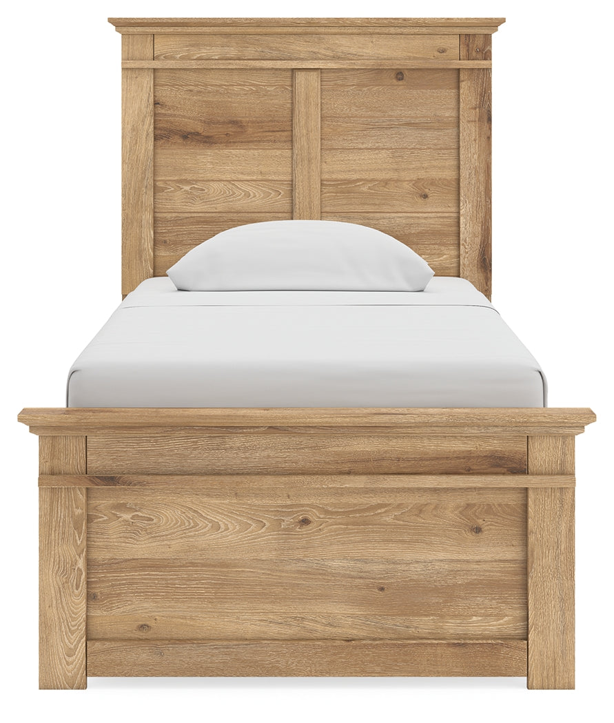 Makidern Tan Twin Panel Bed