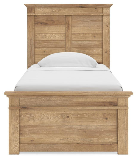 Makidern Tan Twin Panel Storage Bed view 7
