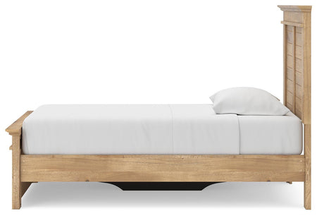 Makidern Tan Twin Panel Storage Bed view 3