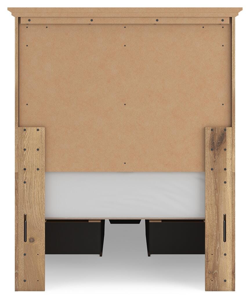 Makidern Tan Twin Panel Storage Bed view 9