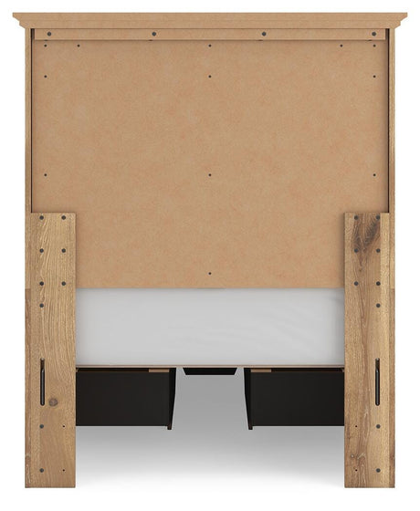 Makidern Tan Twin Panel Storage Bed view 9