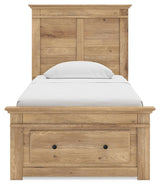 Makidern Tan Twin Panel Storage Bed view 8
