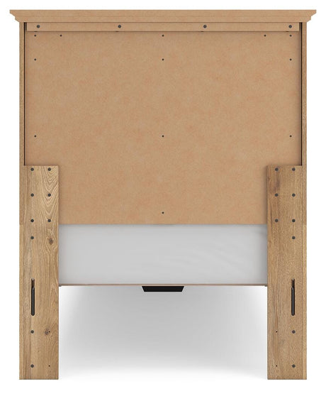 Makidern Tan Twin Panel Storage Bed view 8