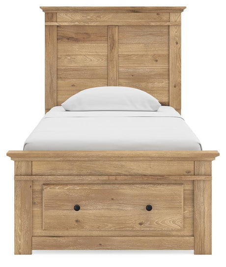 Makidern Tan Twin Panel Storage Bed view 7