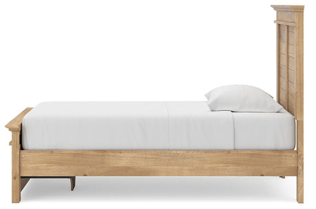 Makidern Tan Twin Panel Storage Bed view 3
