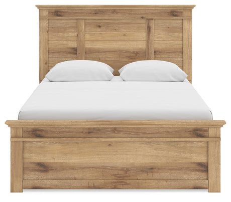 Makidern Tan Queen Panel Storage Bed view 8