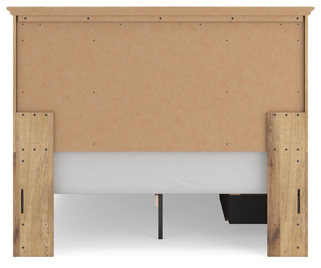 Makidern Tan Queen Panel Storage Bed view 9