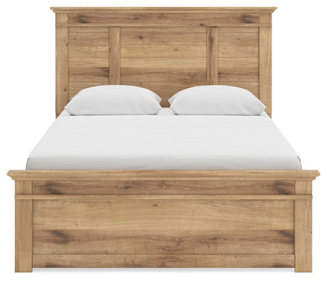 Makidern Tan Queen Panel Storage Bed view 8